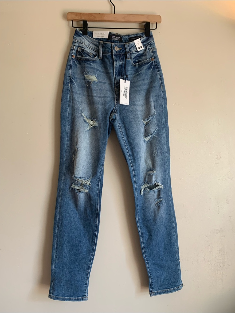 Judy Blue NWT Blue Boyfriend High Waisted Denim Jeans Size 1 New Pants Bottoms